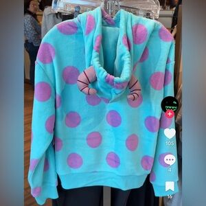 Disney Parks Monsters Inc Sulley Hoodie Fleece Sweatshirt size M